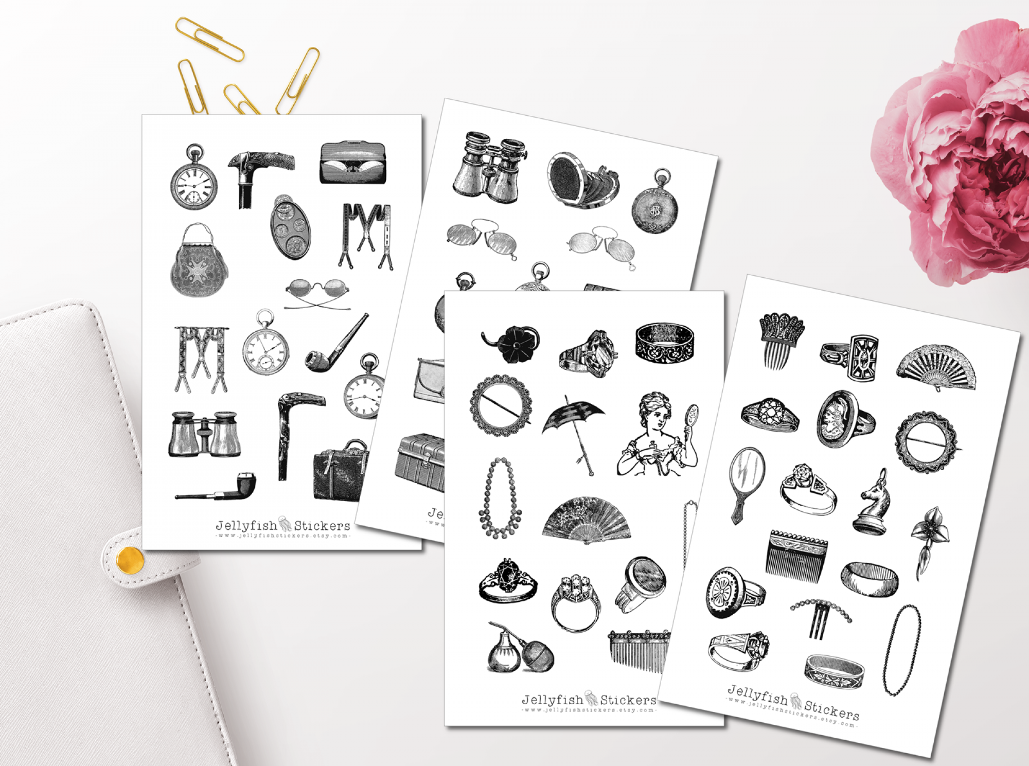 Vintage Accessories Sticker Set